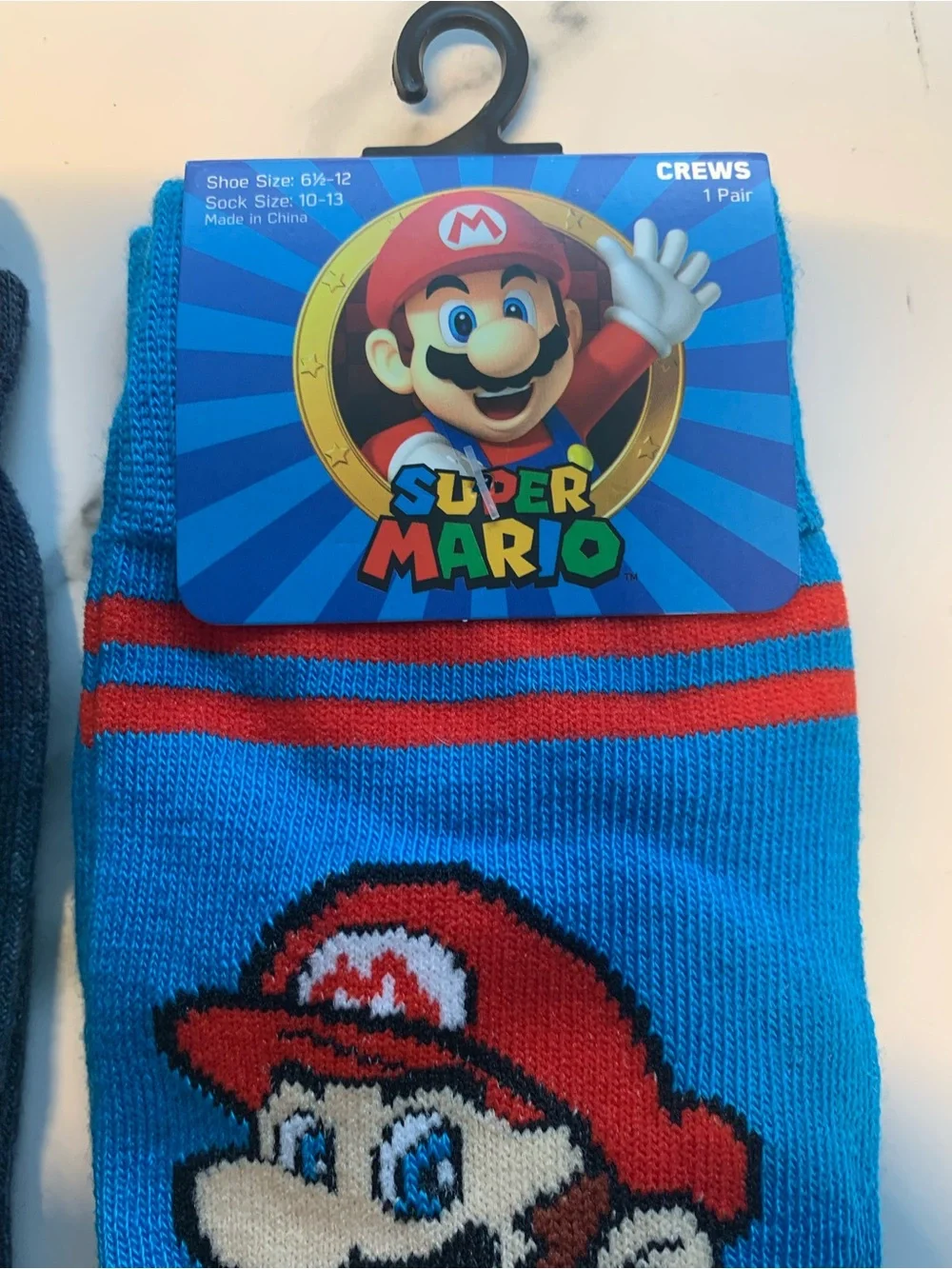 Nintendo Super Mario Crew Socks - Mario & Luigi (Pack of 2)